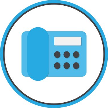 Telefon Düz Çember Vektör Simgesi Tasarımı