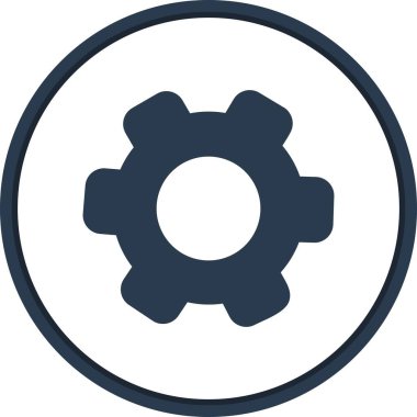 Düz Çember Vektör Simgesi Tasarımı Ayarlanıyor