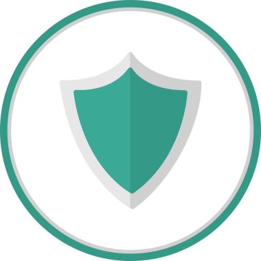 Kalkan Düz Çember Vektör Simgesi Tasarımı