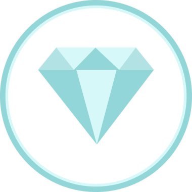 Elmas Düz Çember Vektör Simgesi Tasarımı