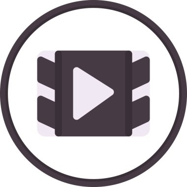 Film Düz Çember Vektör Simgesi Tasarımı