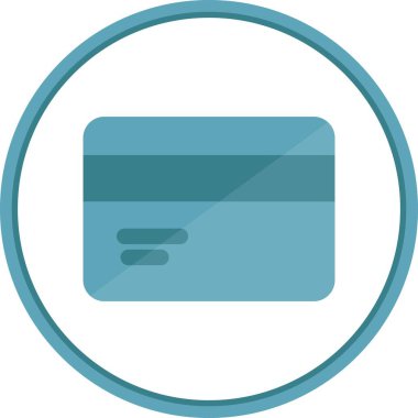 Atm Düz Çember Vektör Simgesi Tasarımı