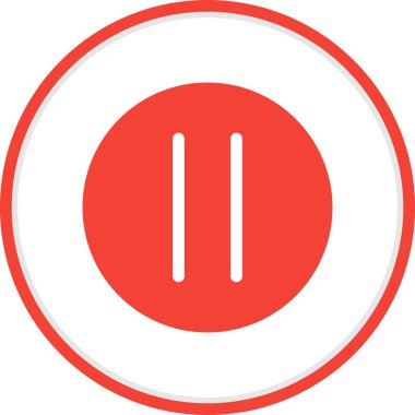 Düz Çember Vektör Simgesi Tasarımı Durdur