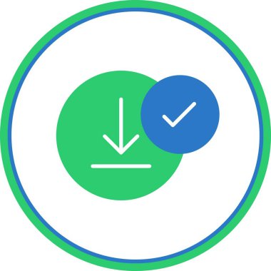 Düz Çember Vektör Simgesi Tasarımı İndir