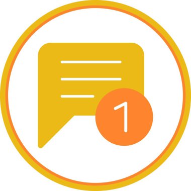 Sohbet Düz Çember Vektör Simgesi Tasarımı