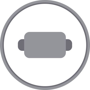 Tepsi Düz Çember Vektör Simgesi Tasarımı