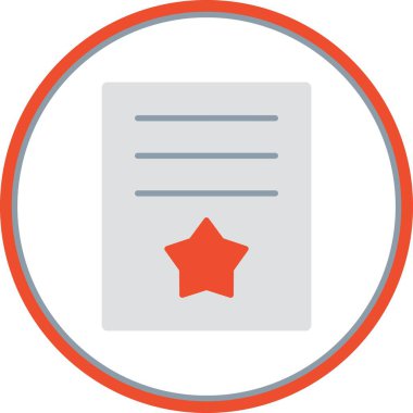 Akreditasyon Düz Çember Vektör Simgesi Tasarımı