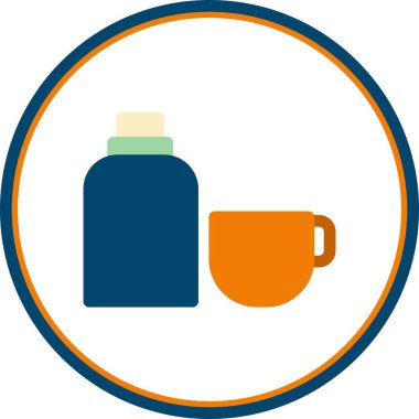 Termos Düz Çember Vektör Simgesi Tasarımı