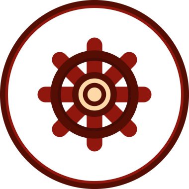 Tekerlek Düz Çember Vektör Simgesi Tasarımı