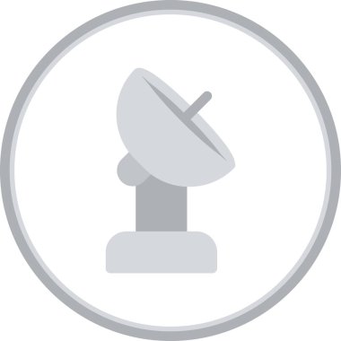 Radar Düz Çember Vektör Simgesi Tasarımı