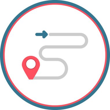 İşaretçi Düz Çember Vektör Simgesi Tasarımı