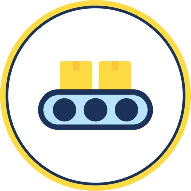 Taşıyıcı Düz Çember Vektör Simgesi Tasarımı