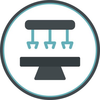 Robotik Cerrahi Düz Çember Vektör Simgesi Tasarımı