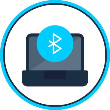 Bluetooth Düz Çember Vektör Simgesi Tasarımı