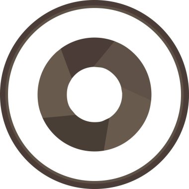 Diyafram Düz Çember Vektör Simgesi Tasarımı