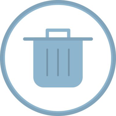 Düz Çember Vektör Simgesi Tasarımı Sil