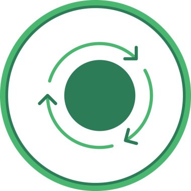 Düz Çember Vektör Simgesi Tasarımı Dönüştür