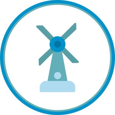 Türbin Düz Çember Vektör Simgesi Tasarımı