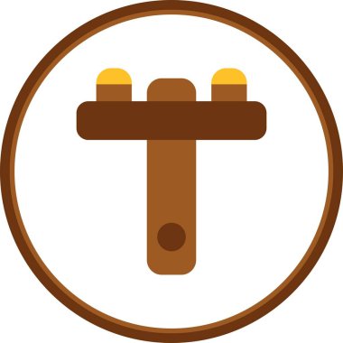 Elektrik Kulesi Düz Çember Vektör Simgesi Tasarımı