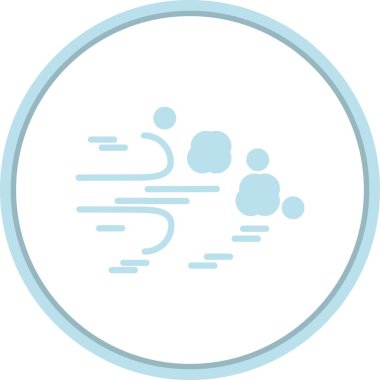 Rüzgar Düz Çember Vektör Simgesi Tasarımı