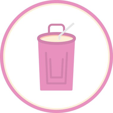 Düz Çemberli Kahve Camı Vektör Simgesi Tasarımı Kaldır