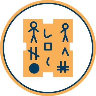 Düz Çember Düz Çember Vektör Simgesi Tasarımı