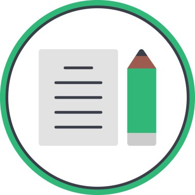 Belge Düz Çember Vektör Simgesi Tasarımı