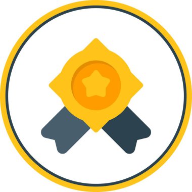 Kalite Güvencesi Düz Çember Vektör Simgesi Tasarımı