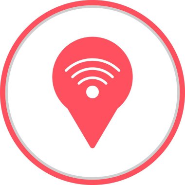 Pin Düz Çember Vektör Simgesi Tasarımı