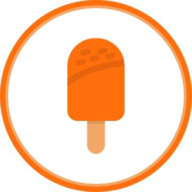  Dondurma Düz Çember Vektör Simgesi Tasarımı