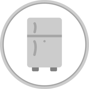 Buzdolabı Düz Çember Vektör Simgesi Tasarımı