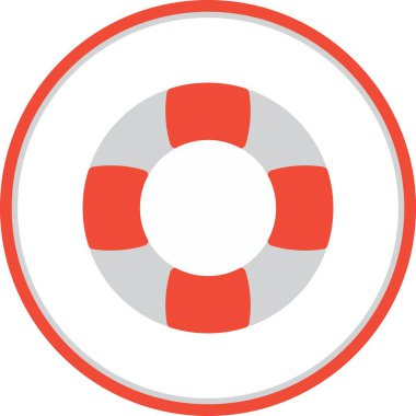 LifebuoyDüz Çember Vektör Simgesi Tasarımı