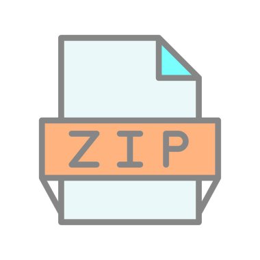 Zip Doldurulmuş Işık Vektörü Simgesi Tasarımı