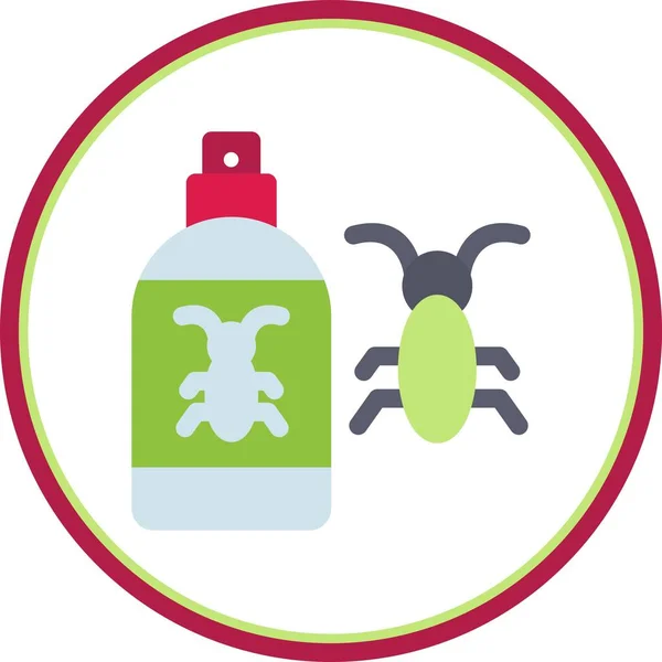 Bug Repellent Flat Circle Vector Icon Desig — Vector de stock