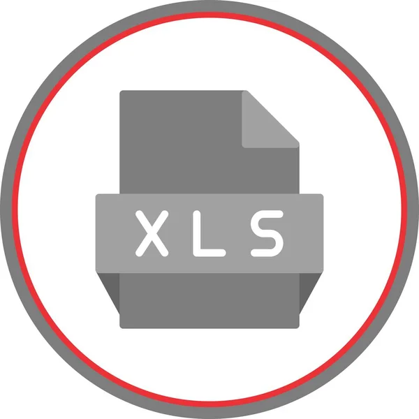 Xls Επίπεδη Κύκλο Διάνυσμα Εικονίδιο Desig — Διανυσματικό Αρχείο