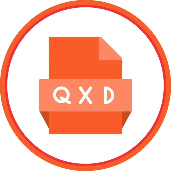 Qxd Düz Çember Vektör Simgesi Tasarımı — Stok Vektör