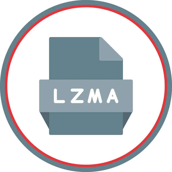 Lzma Flat Circle Vector Icon Desig — Stock vektor
