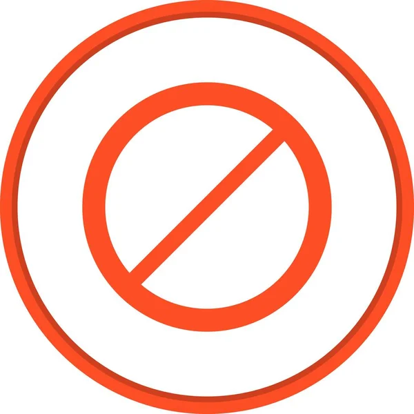 Proibição Flat Circle Vector Icon Desig —  Vetores de Stock