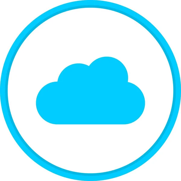 Cloud Flat Circle Vector Icon Desig — Διανυσματικό Αρχείο