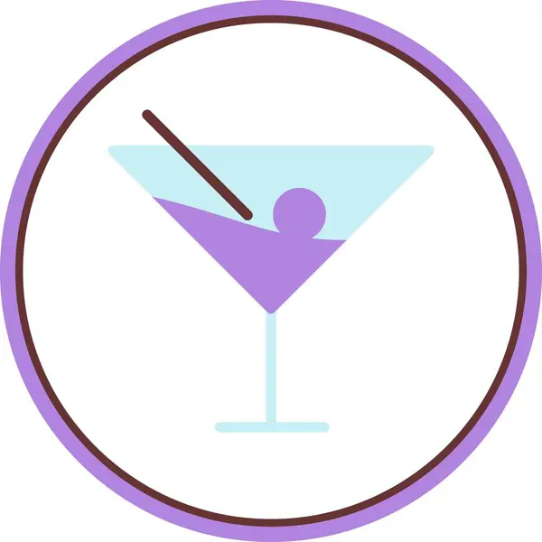 Drink Platte Cirkel Vectoricoon Desig — Stockvector