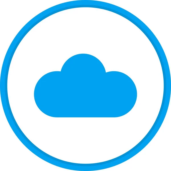 Cloud Flat Circle Vector Ícone Desig — Vetor de Stock