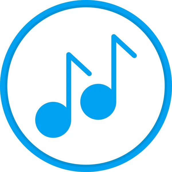 Música Flat Circle Vector Icon Desig — Archivo Imágenes Vectoriales