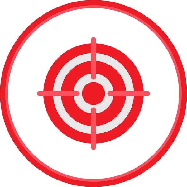 Target Flat Circle Vector Icon Desig — Stock Vector