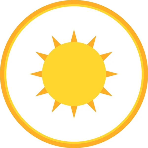 Sun Flat Circle Vector Icon Design — Stockvektor