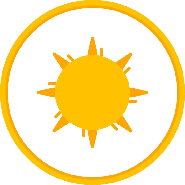 Sol Círculo Plano Vector Icono Desig — Vector de stock