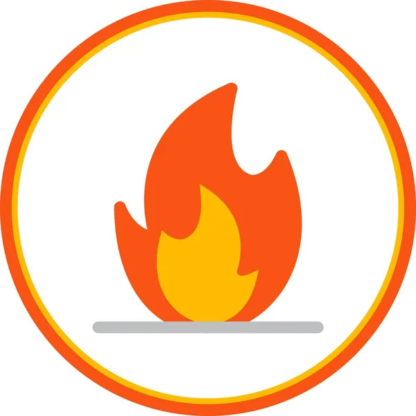 Fireflat Circle Vector Ícone Desig —  Vetores de Stock