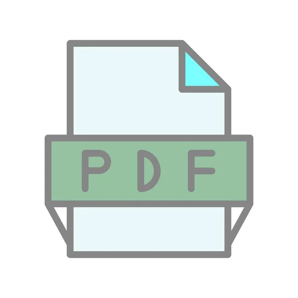 Pdf Filled Light Vector Icon Desig — Stockvektor