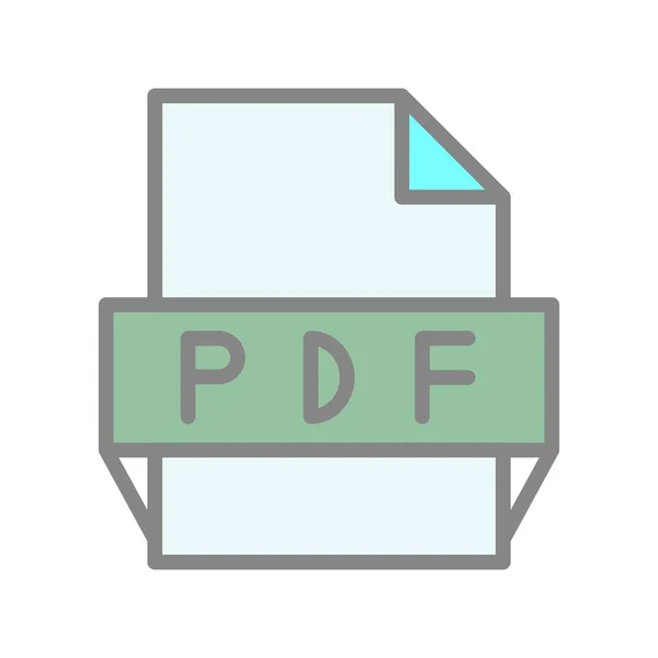 Pdf Plný Světlý Vektor Icon Desig — Stockový vektor