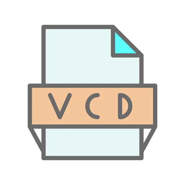 Vcd Lleno Luz Vector Icono Desig — Archivo Imágenes Vectoriales