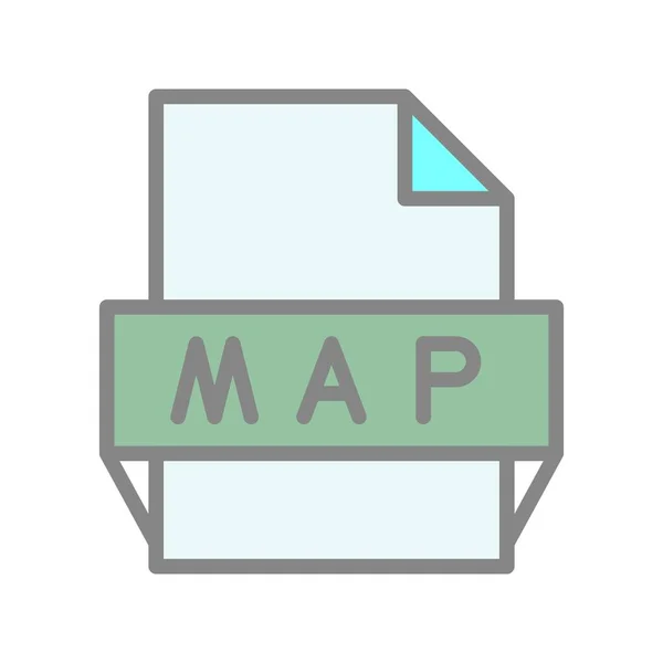 Map Filled Light Vector Icon Desig — Stock Vector